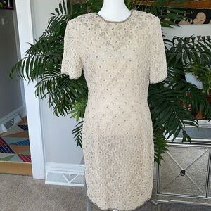 Vintage Stenay Beaded Lace Dress